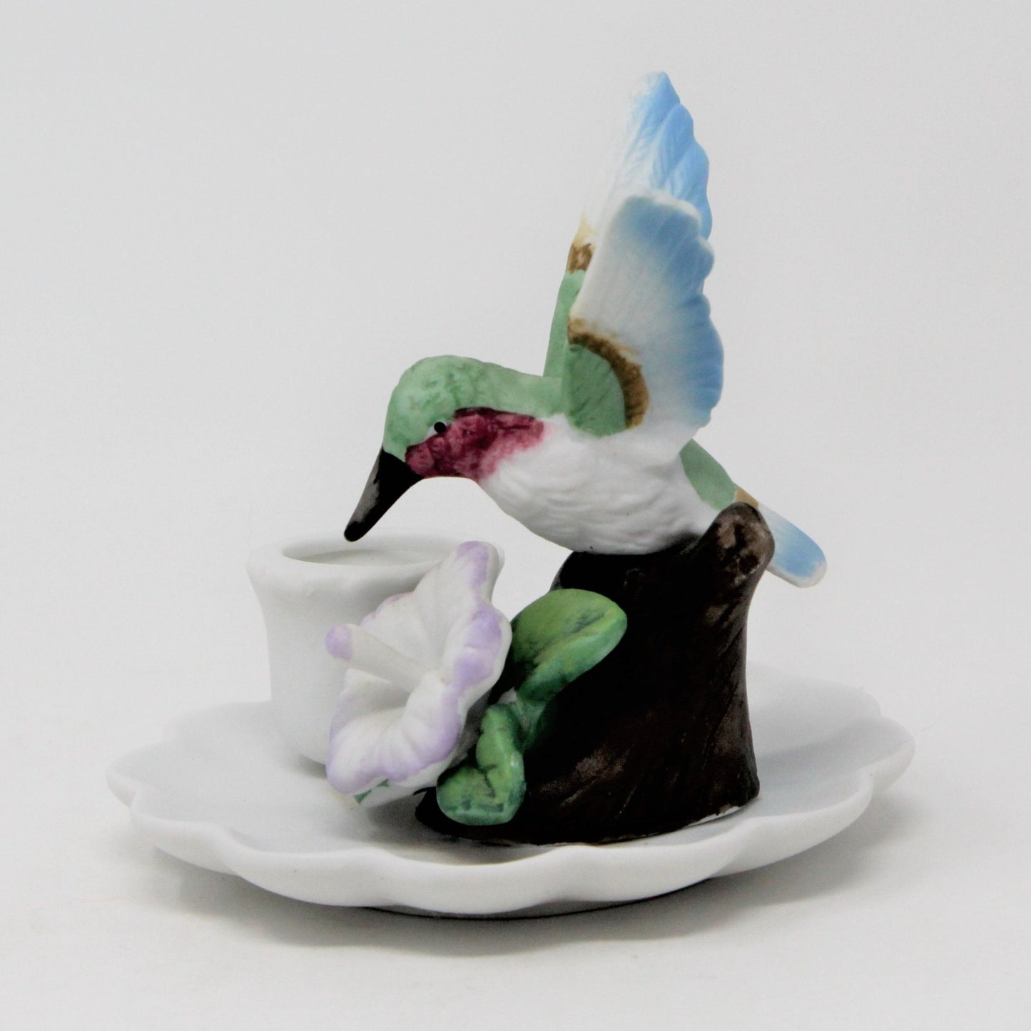 Candle Holder, Giftco, Hummingbird with Flower, Vintage