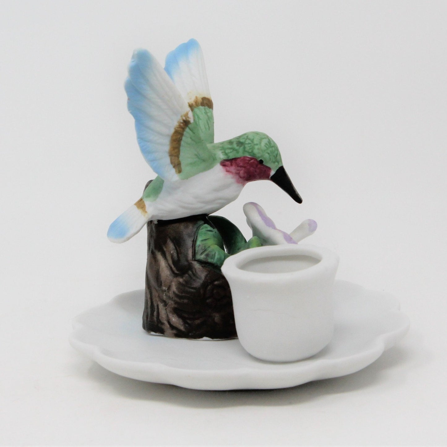 Candle Holder, Giftco, Hummingbird with Flower, Vintage