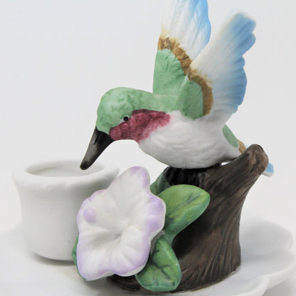 Candle Holder, Giftco, Hummingbird with Flower, Vintage