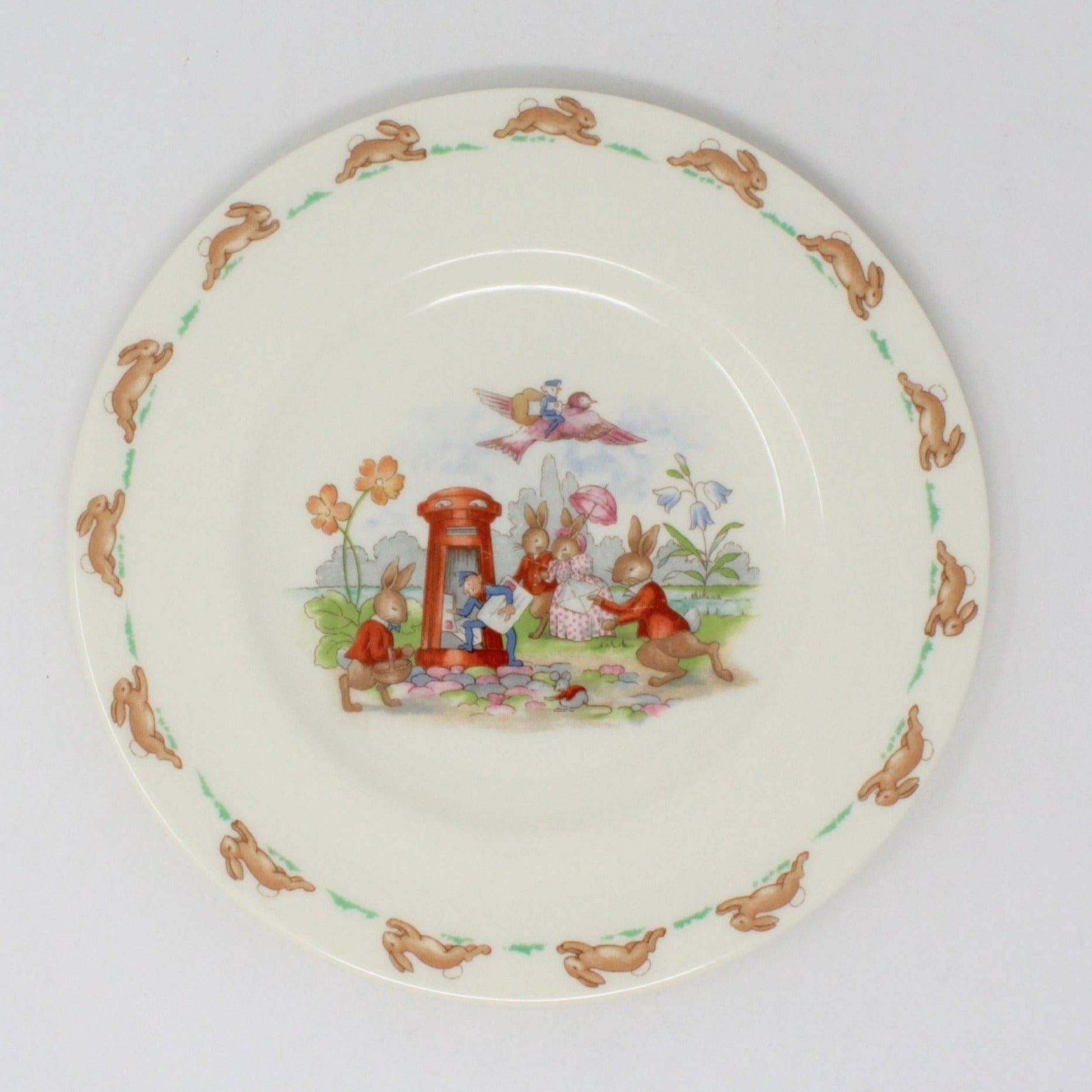 Child Plate, Royal Doulton, Bunnykins, Letterbox, Bone China