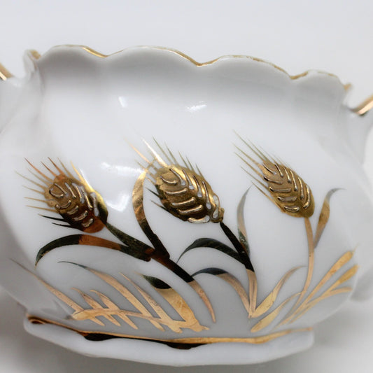 Creamer & Sugar with Lid, Lefton, Wheat 20/83, Hand Painted Japan, Vintage