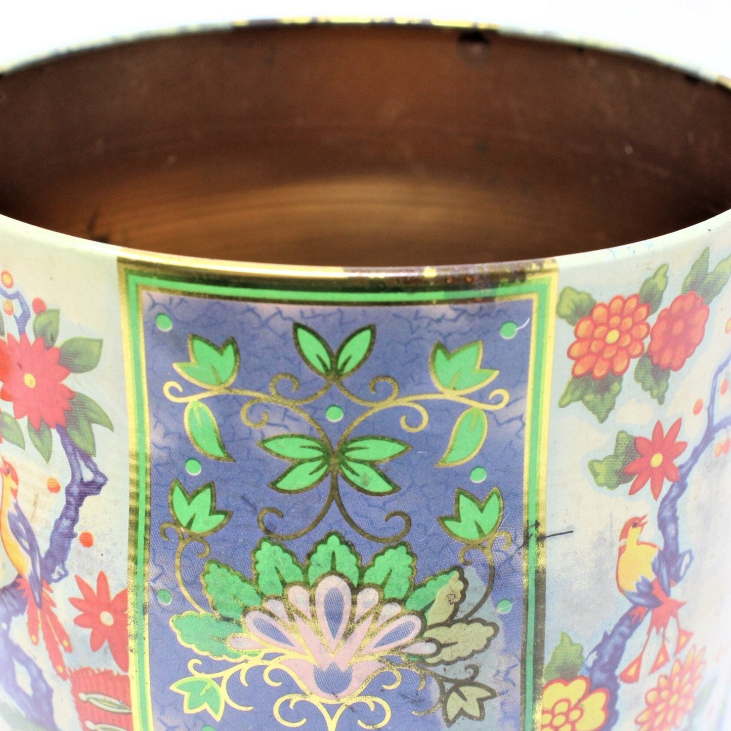 Tins, Gift Tin / Cookie Tin, Asian Floral Chinoiserie, Vintage, England