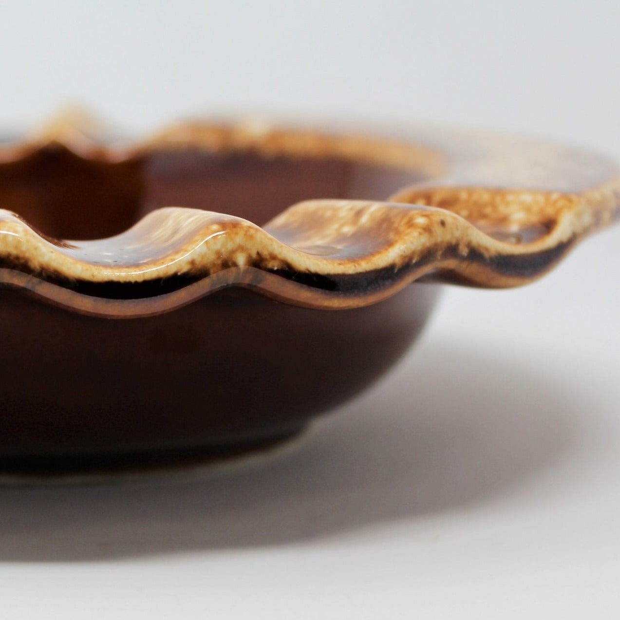 Ashtray, Hull Pottery, Leaping Deer, Brown Drip Glaze, Vintage
