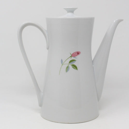 Coffee Pot, Enchante, Camelot Rose, Porcelain, Vintage Retro