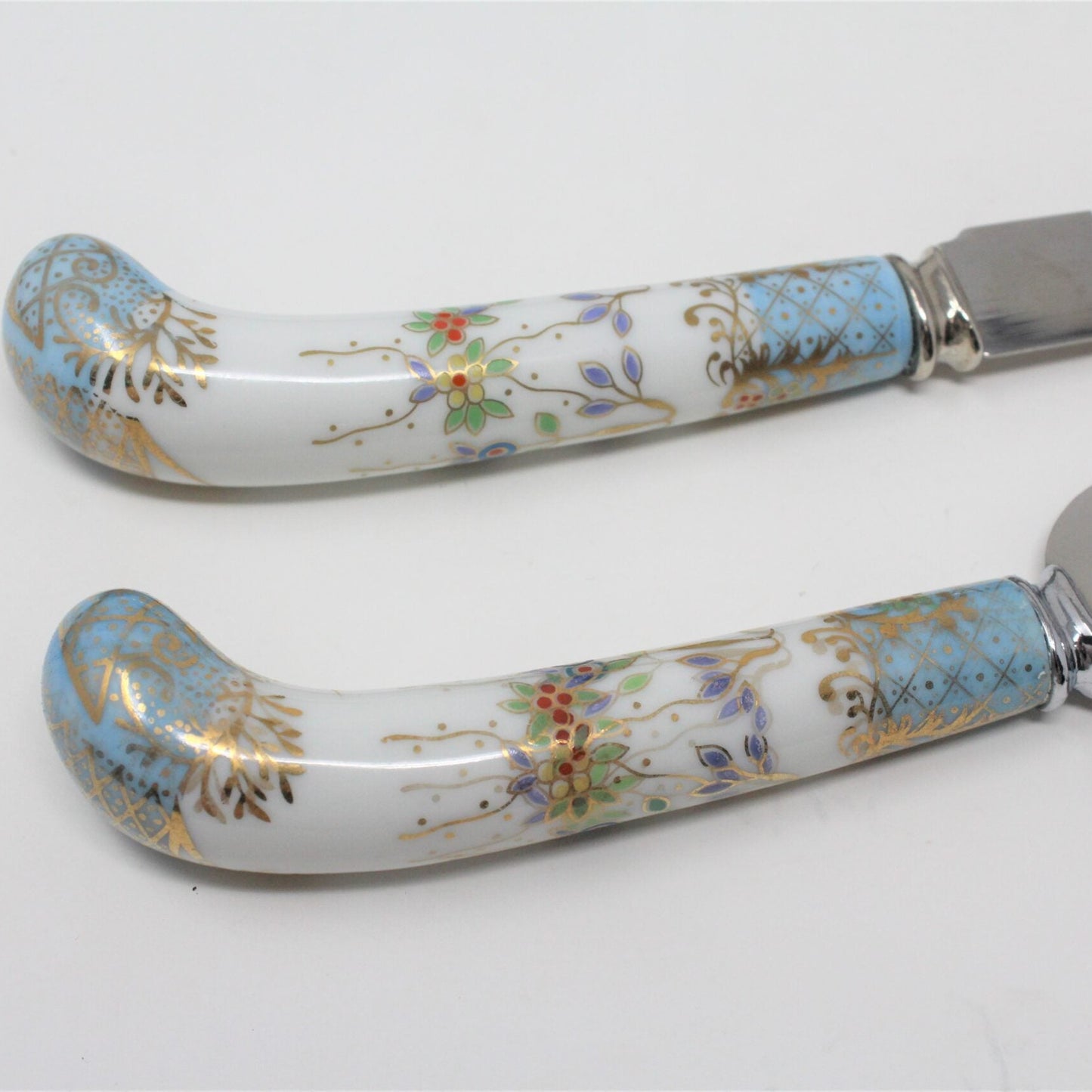 Cheese Knife & Spreader Set, House of Prill, Chinoiserie, Set of 2,England