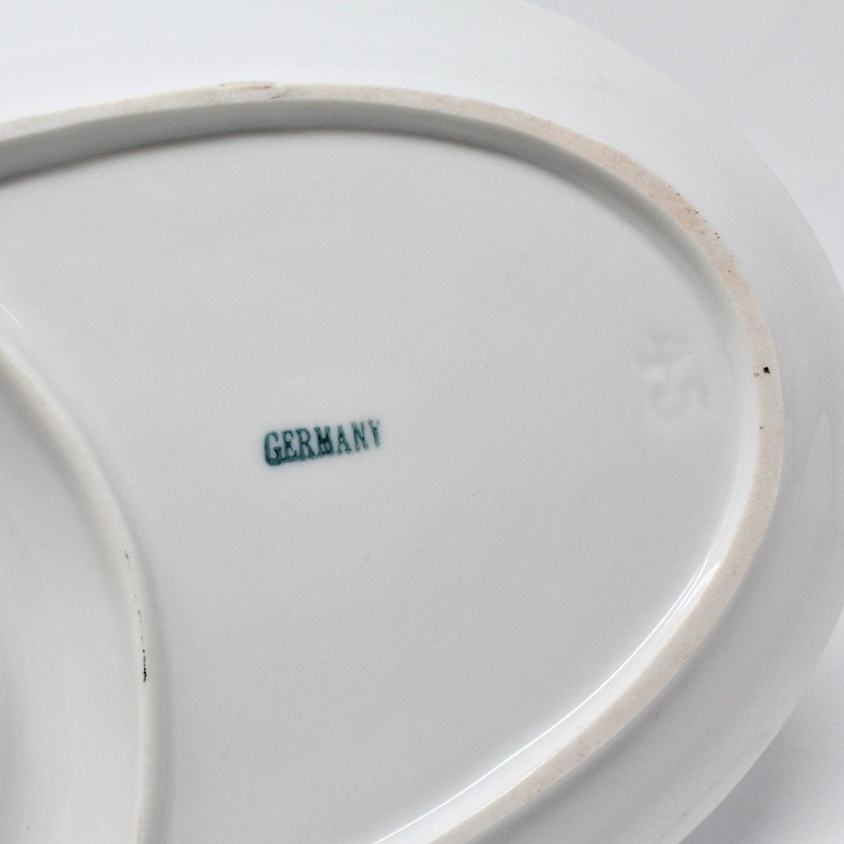Snack Set: Iridescent Lusterware, Lilac & Peach, Bone China, Germany, Vintage 1940s - SOLD