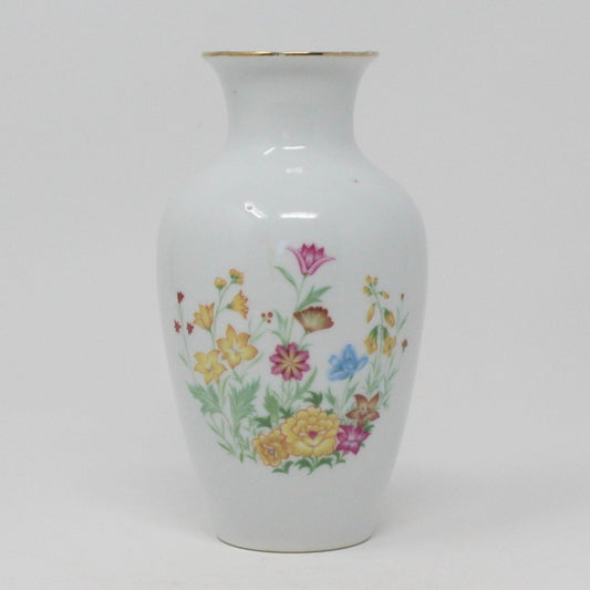 Bud Vase, Oriental Florals, Porcelain, China, Vintage
