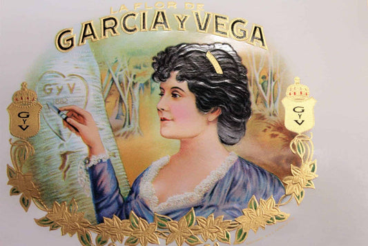 Cigar Box Label, Garcia y Vega Inner Label, Original 1930's, Vintage