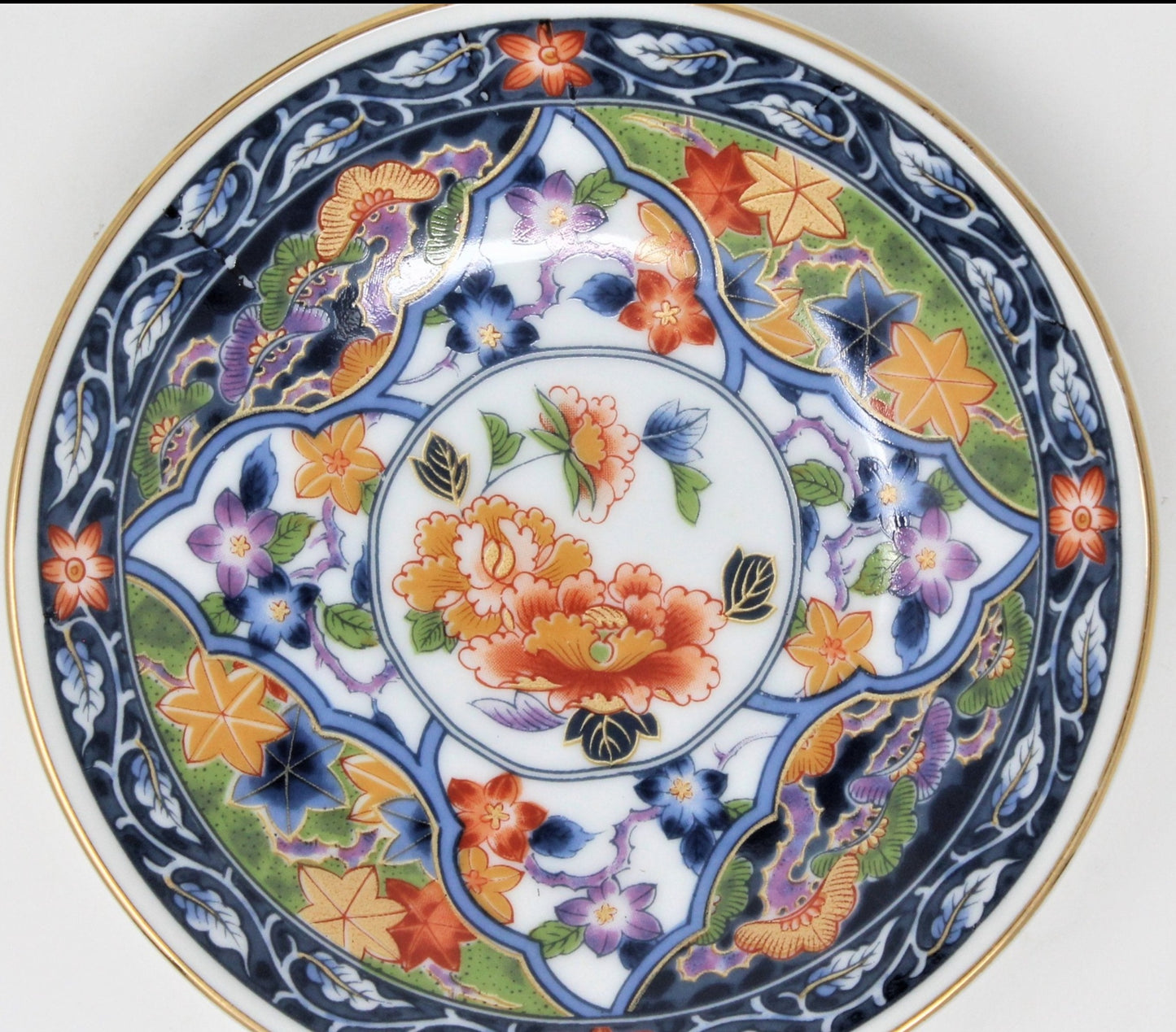 Demitasse & Saucer, Andrea by Sadek, Oriental Imari, Set of 2, Japan