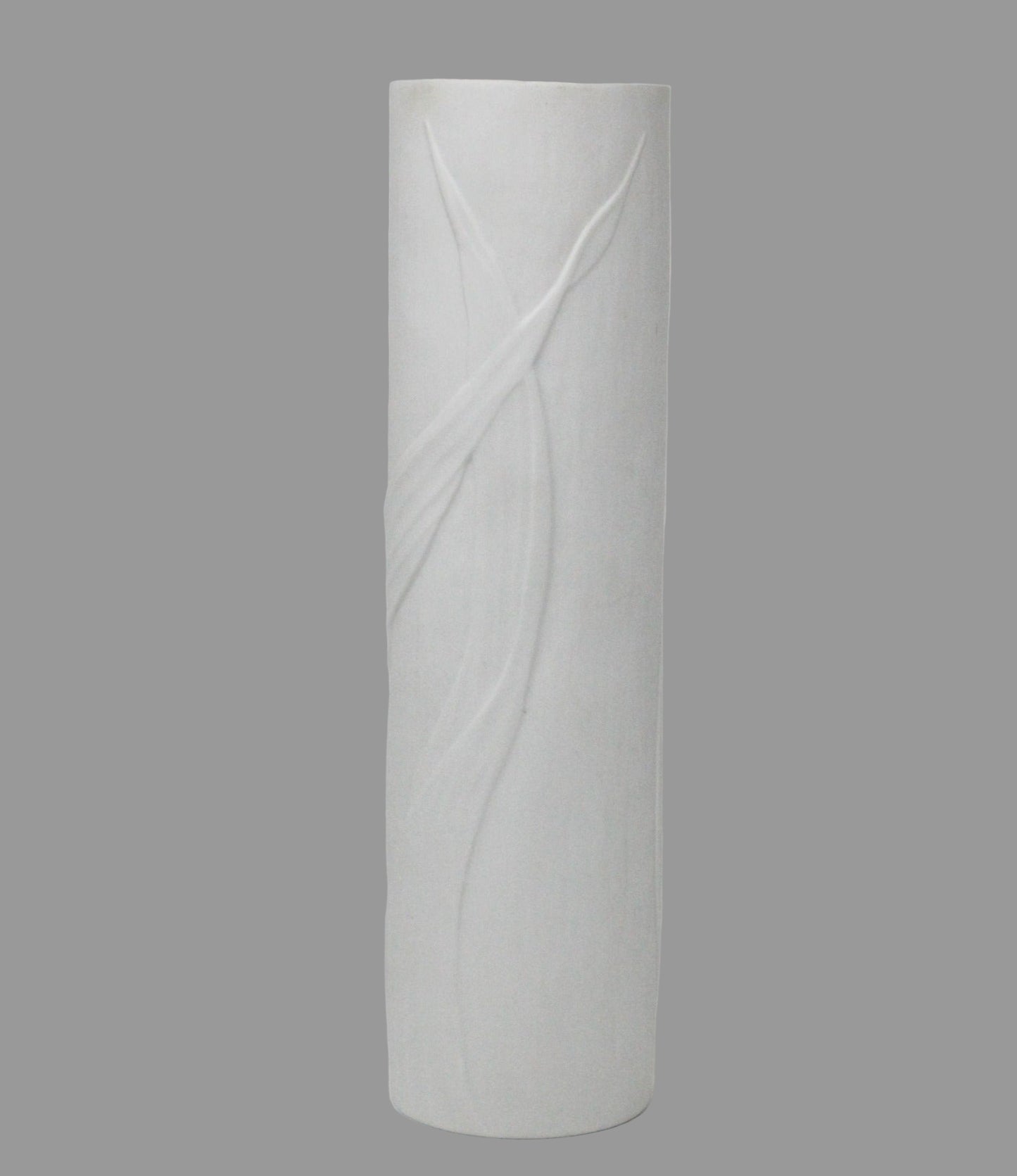 Extremely Rare, Vintage Rosenthal Vase. Mid Century White German Porcelain #3081/30, Studio Line, Cylinder Shape, Minimalist Decor, 1960's