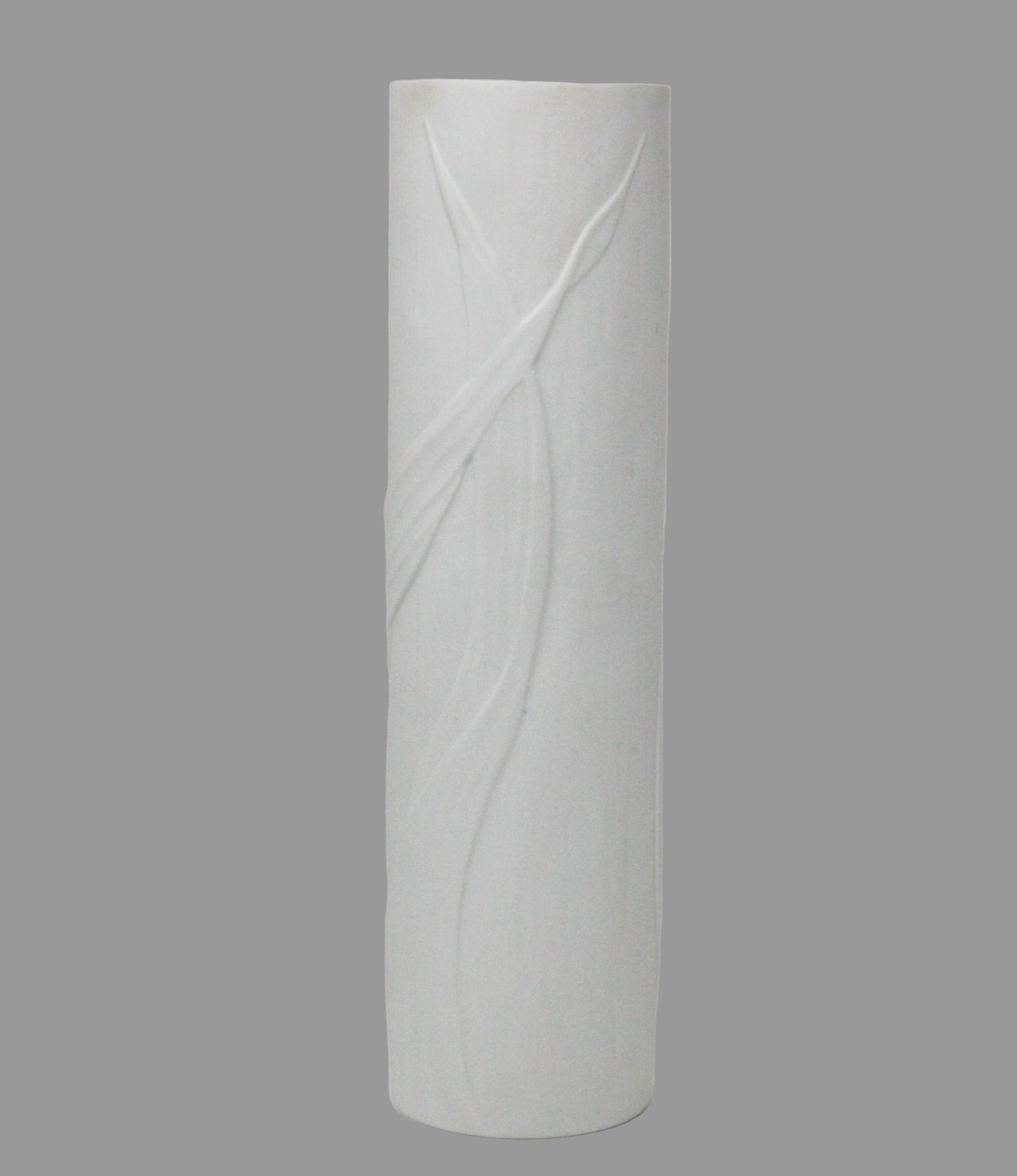 Extremely Rare, Vintage Rosenthal Vase. Mid Century White German Porcelain #3081/30, Studio Line, Cylinder Shape, Minimalist Decor, 1960's