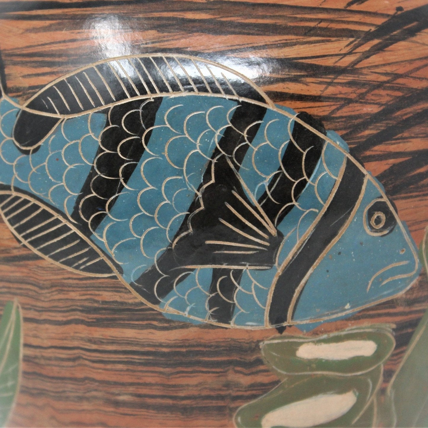 Vase, Coral Fish / Clown Fish, Hand Painted, Ceramic