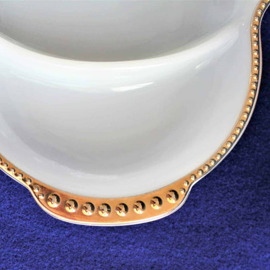 Divided Relish Tray, Anchor Hocking Fire King, Gold Rim, Vintage