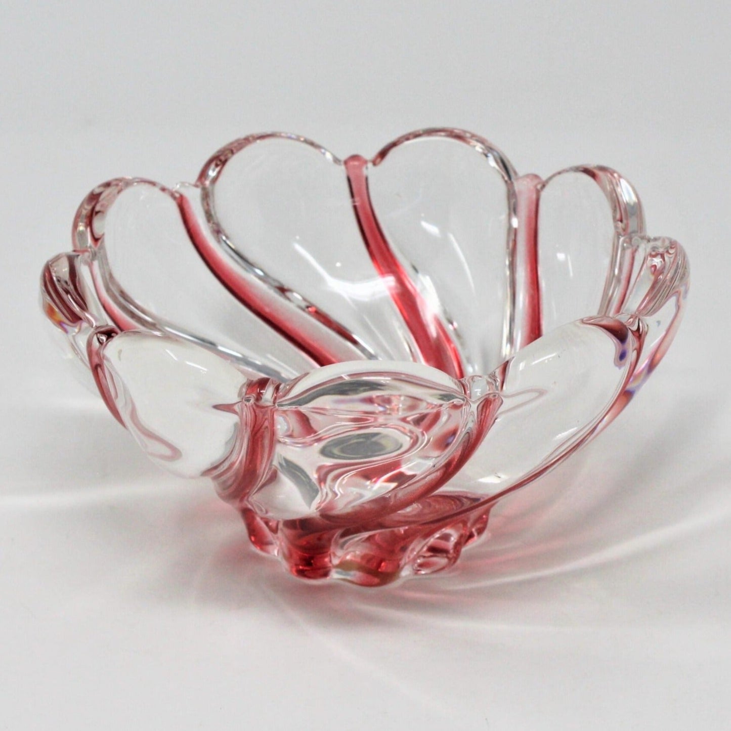Bowl, Mikasa, Peppermint Red Swirl, Glass, Germany 1997