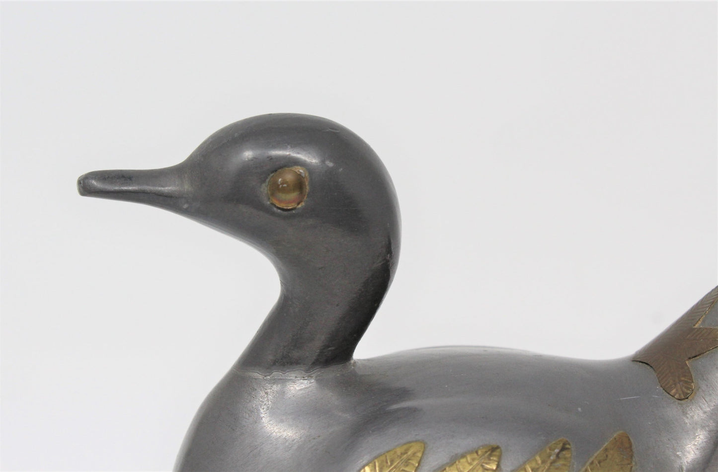 Trinket Box, Duck / Loon, Pewter and Brass Hong Kong, Vintage, SOLD