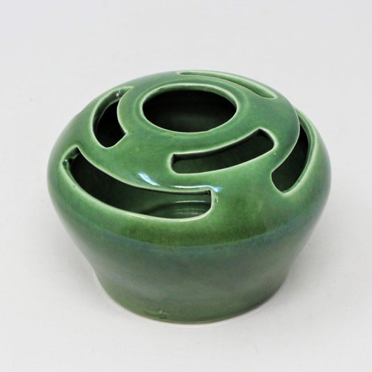 Flower Frog, Camark Pottery, Green Ceramic, Vintage, USA