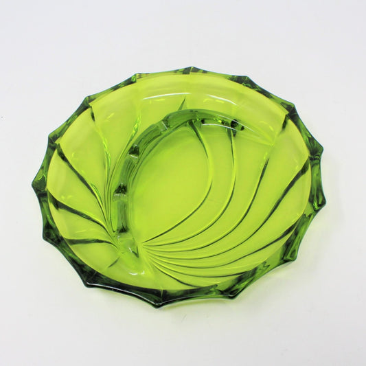 Ashtray, Viking Green Glass, 6723, Mid Century, Vintage, SOLD