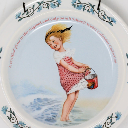 Decorative Plate, August by Sarah Stilwell Weber, Calendar Collection, Vintage 1984