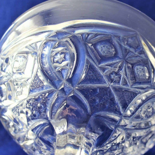 Compote, Pedestal Bowl, J B Higbee, Alpha Clear, Glass, Antique