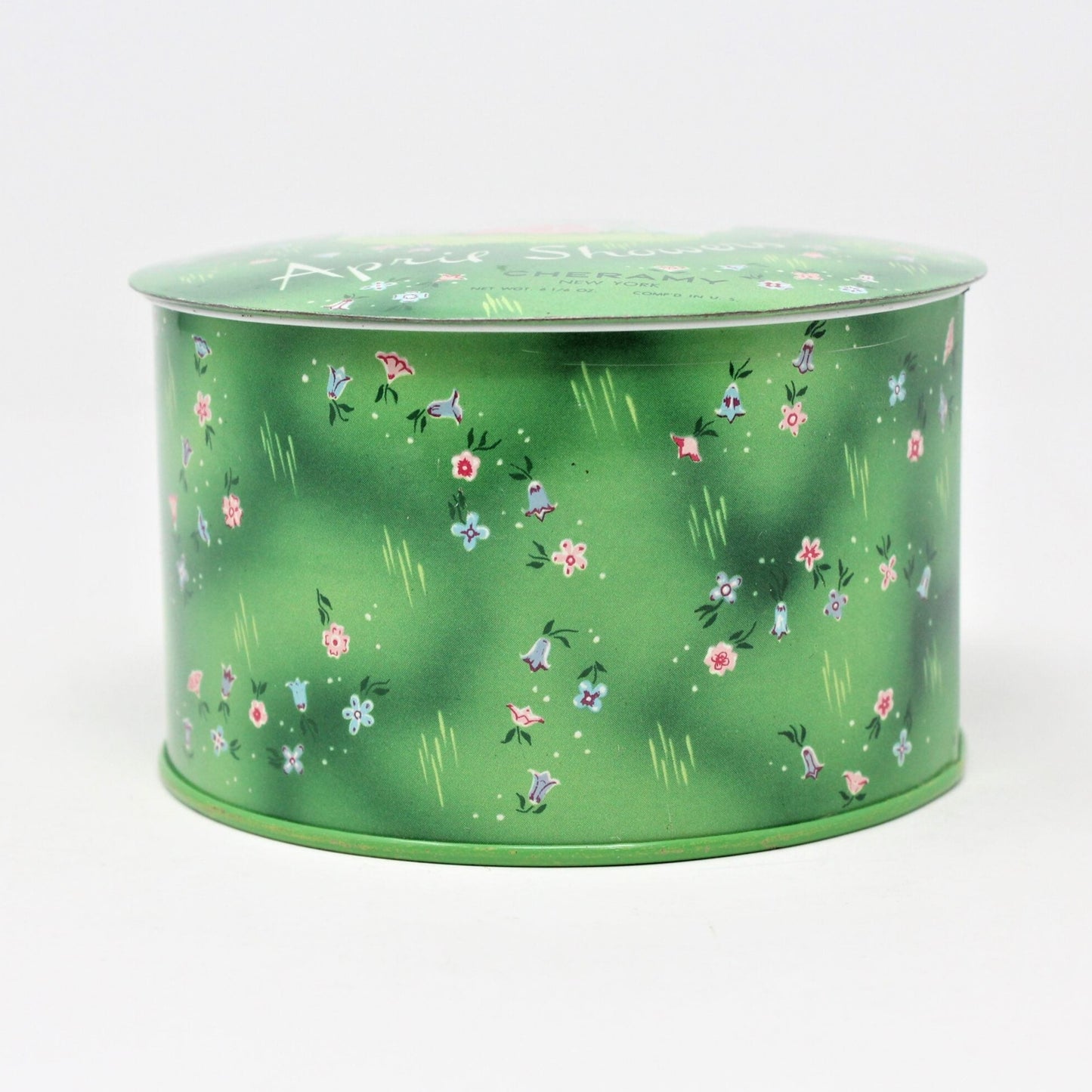 Box, Dusting Powder Box, Cheramy, April Showers, Metal Tin, Vintage