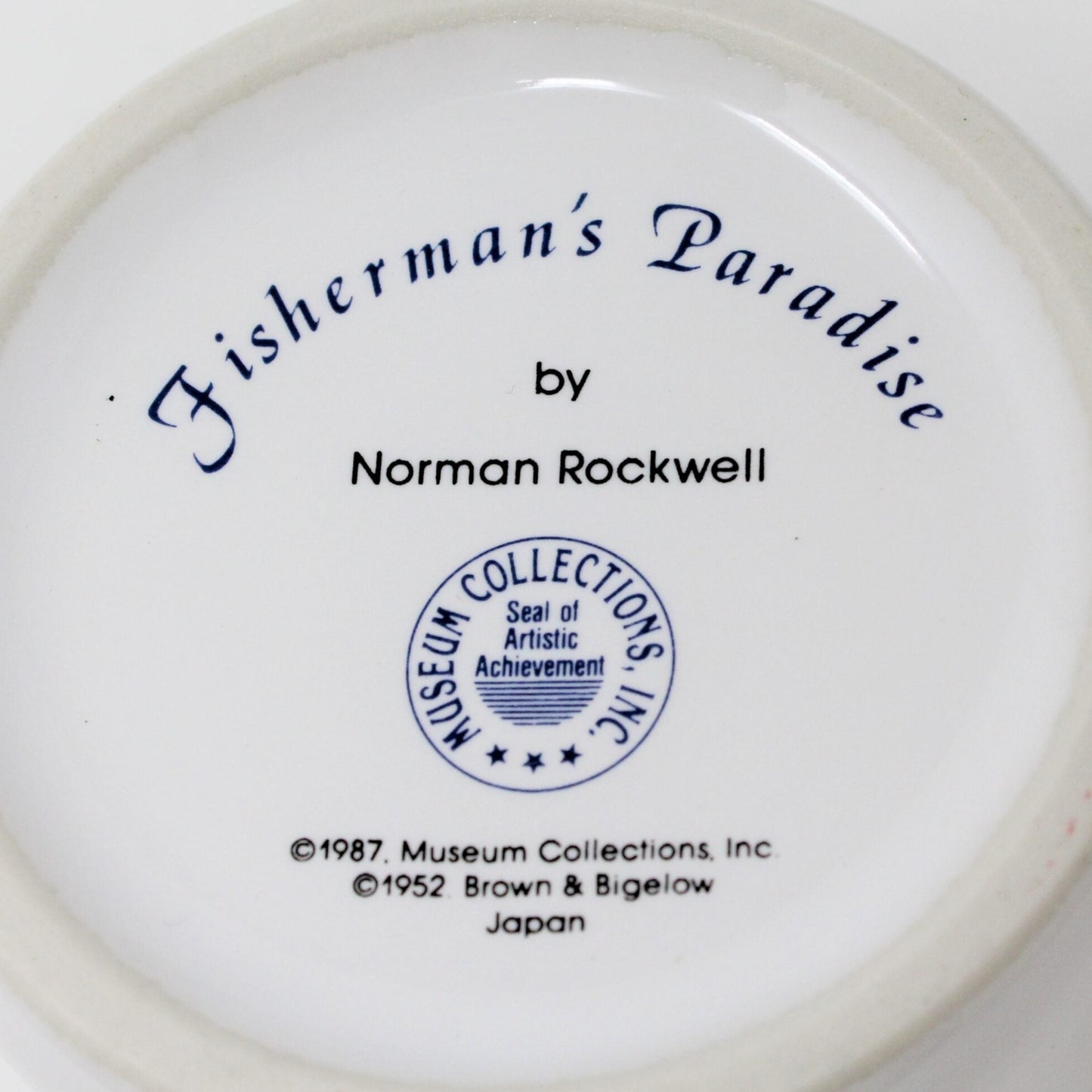 Mugs, Norman Rockwell Fishing Mugs, Vintage, Set of 2, 1987