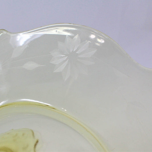 Dessert / Salad Plates, Lancaster Glass, Jubilee, Set of 2, Depression Glass, Vintage
