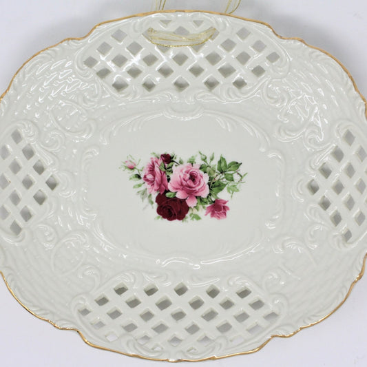 Sandwich Plate, Baum Bros Formalities, Victorian Rose Pierced, Vintage