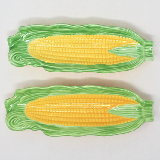 Corn Servers, Corn on the Cob (Green), Set of 2, Vintage, SOLD
