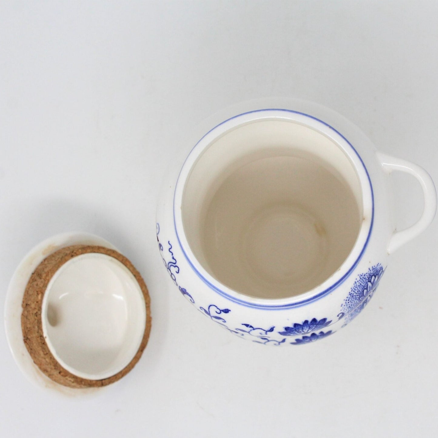 Coffee Canister, Arnart, Blue Onion, Instant Coffee, Ceramic, Vintage