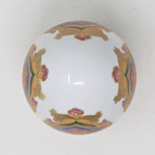 Egg, Hand Painted Japanese Seigaiha, Porcelain, Vintage