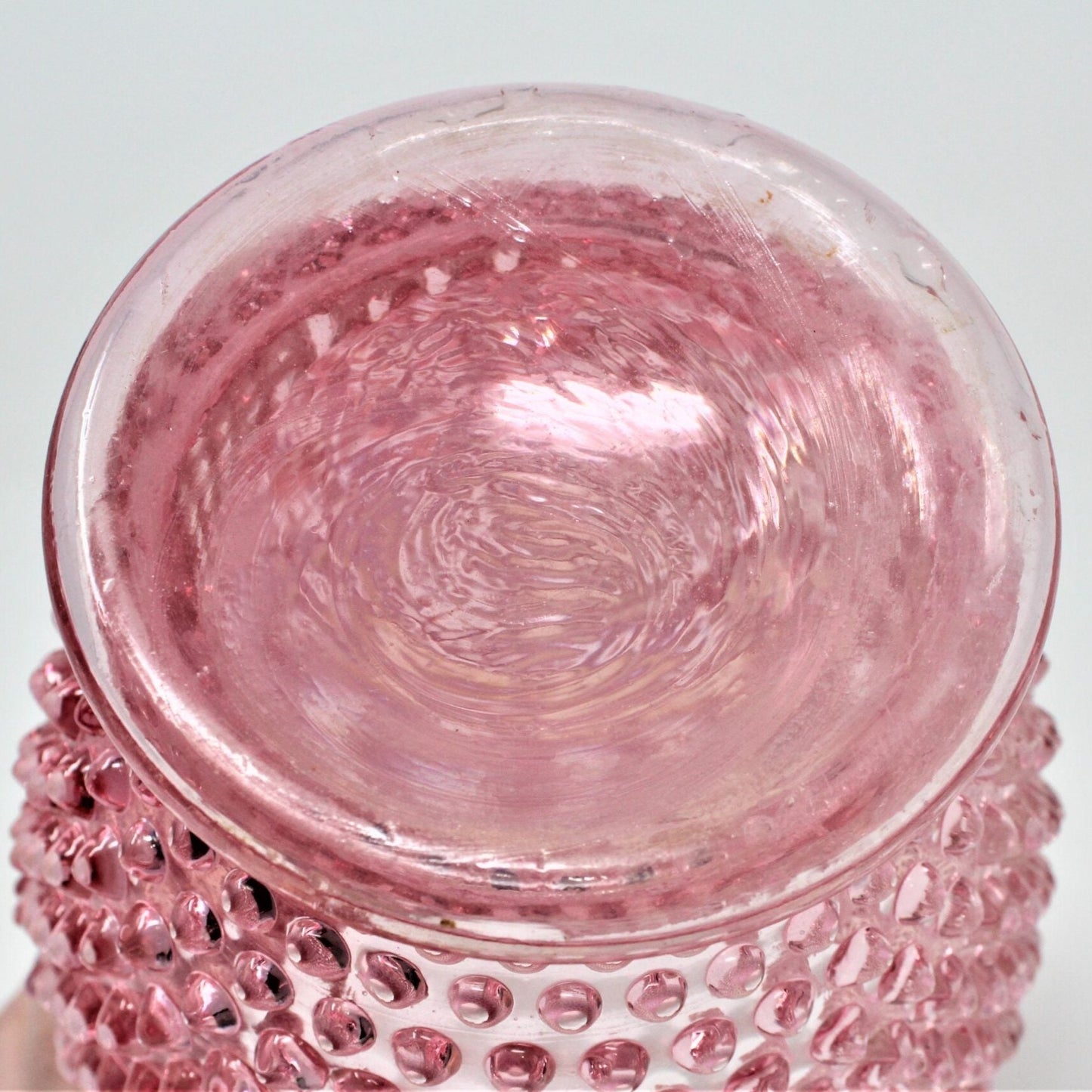 Vase, Fenton Cranberry Hobnail Opalescent, Vintage, Large 8", SOLD