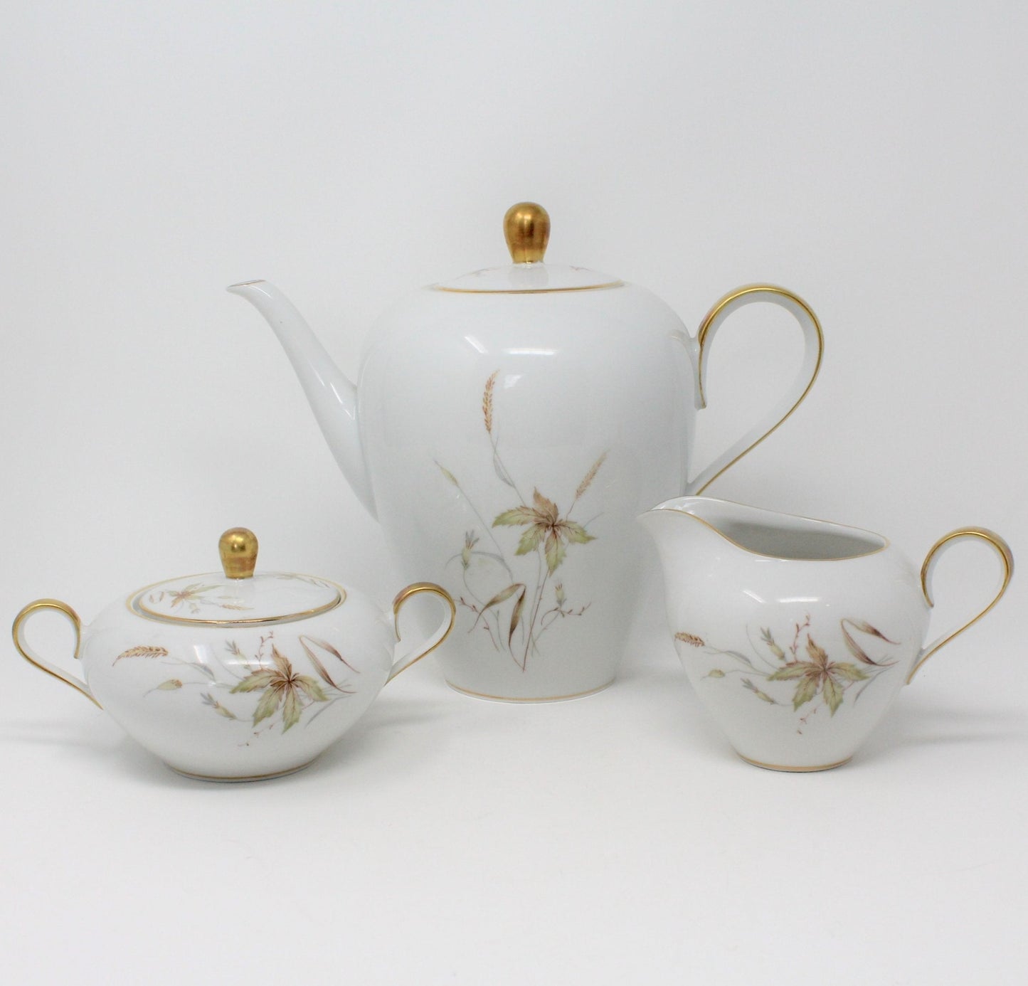Coffee Set, Pot, Creamer & Sugar Bowl, Edelstein, Aurora, Bavaria Germany, Vintage, SOLD