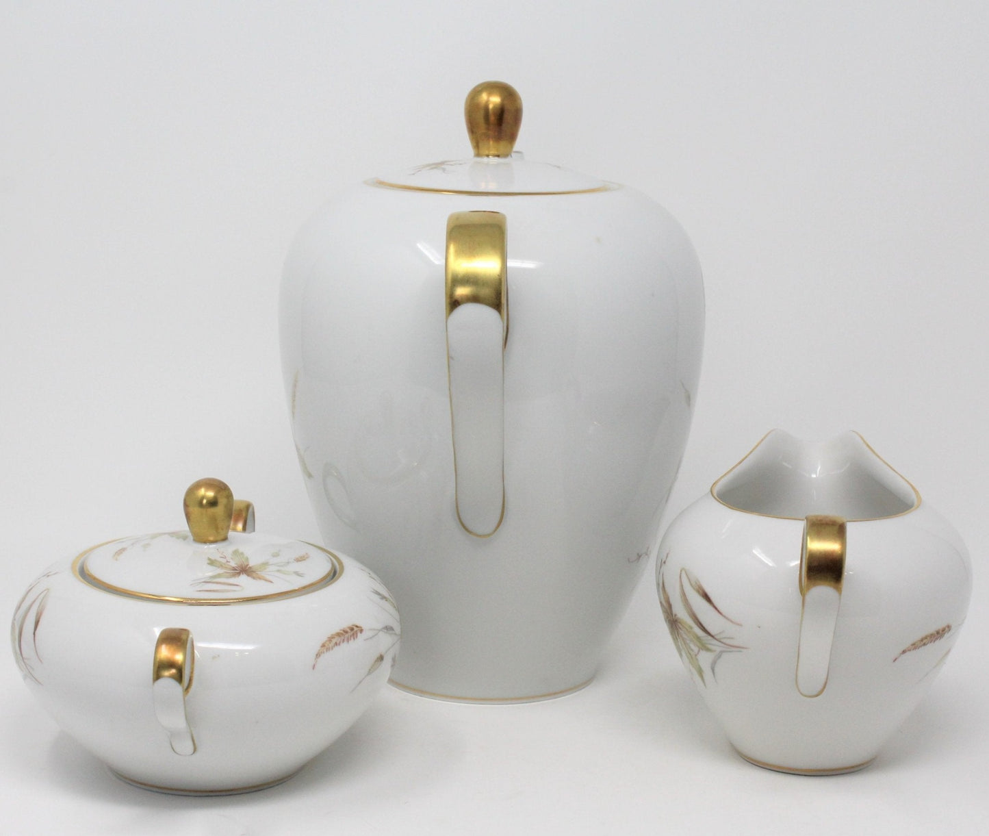 Coffee Set, Pot, Creamer & Sugar Bowl, Edelstein, Aurora, Bavaria Germany, Vintage, SOLD