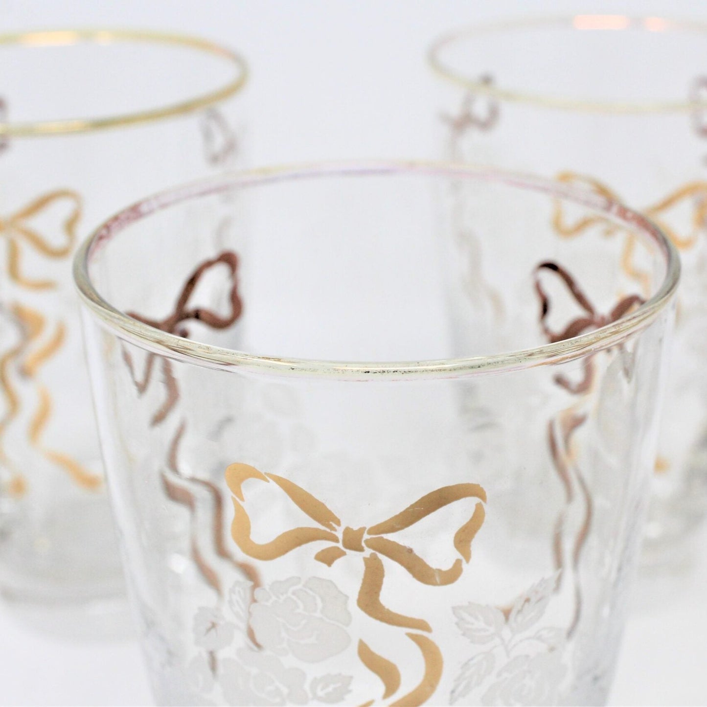 Glasses, Tumblers, Libbey, Rose Classic, Blown Glass, Set of 6, Vintage, SOLD