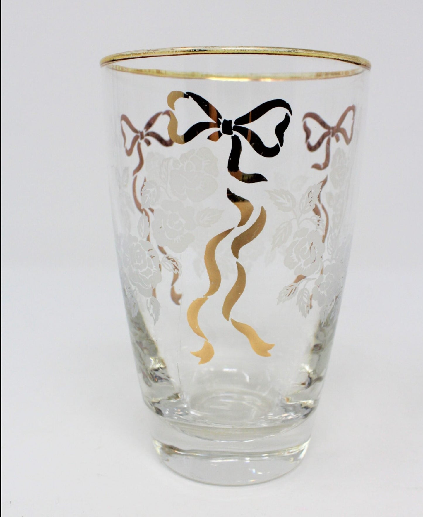Glasses, Tumblers, Libbey, Rose Classic, Blown Glass, Set of 6, Vintage, SOLD