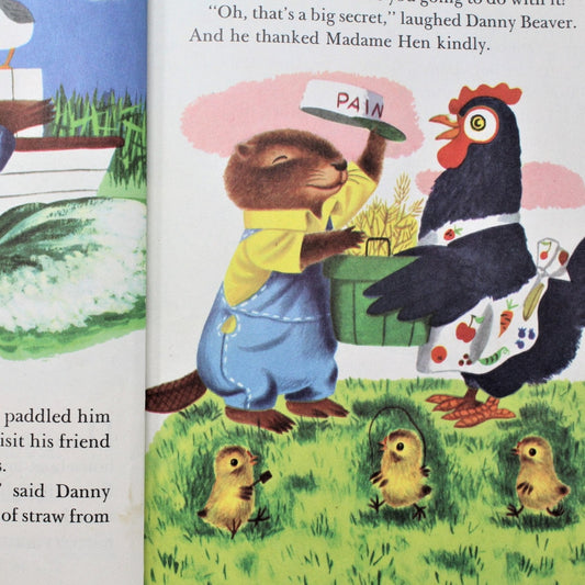 Children's Book, Little Golden Book, Danny Beaver's Secret, Hardcover, Vintage 1953