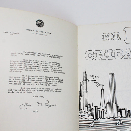Coloring Book, Circus Parade, Chicago Souvenir, Vintage 1981