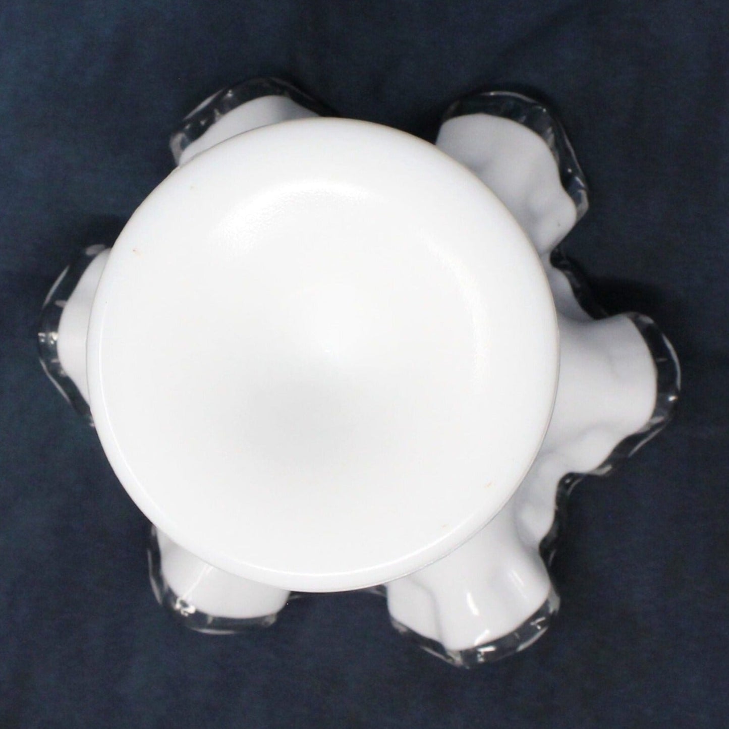 Vase, Fenton, Silver Crest Double Crimped Vase, 6" Vintage