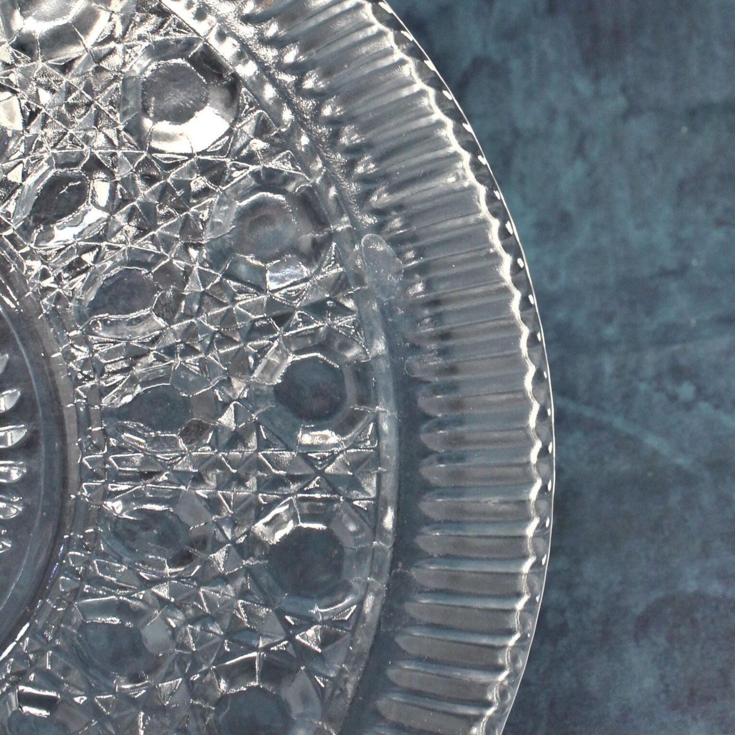 Cake Stand, Federal Glass, Windsor (Button & Cane), Vintage