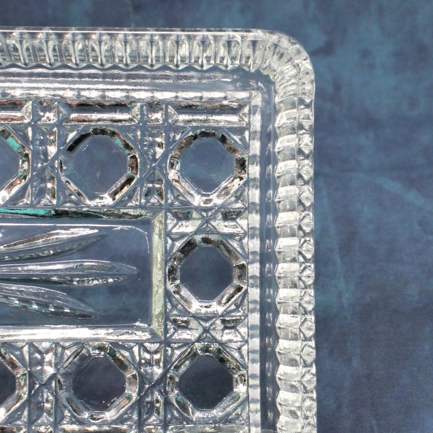 Tray, Federal Glass, Windsor Clear (Button and Cane), Vintage, SOLD