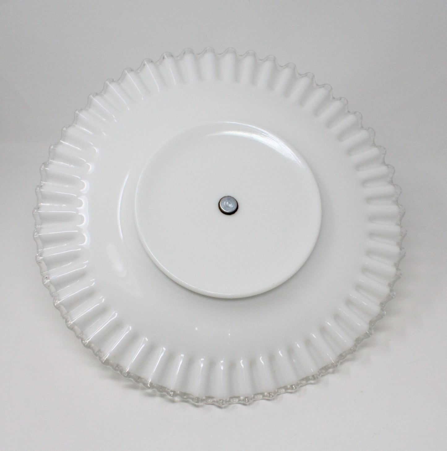 Sandwich Plate / Tidbit Tray with Metal Handle, Fenton, Silver Crest, Vintage