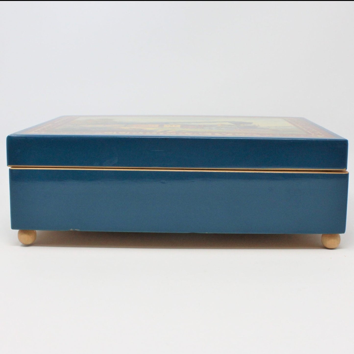 Box, Jewelry Box, Musical, Enesco, Currier & Ives Train, Plays "Swan Lake", Vintage