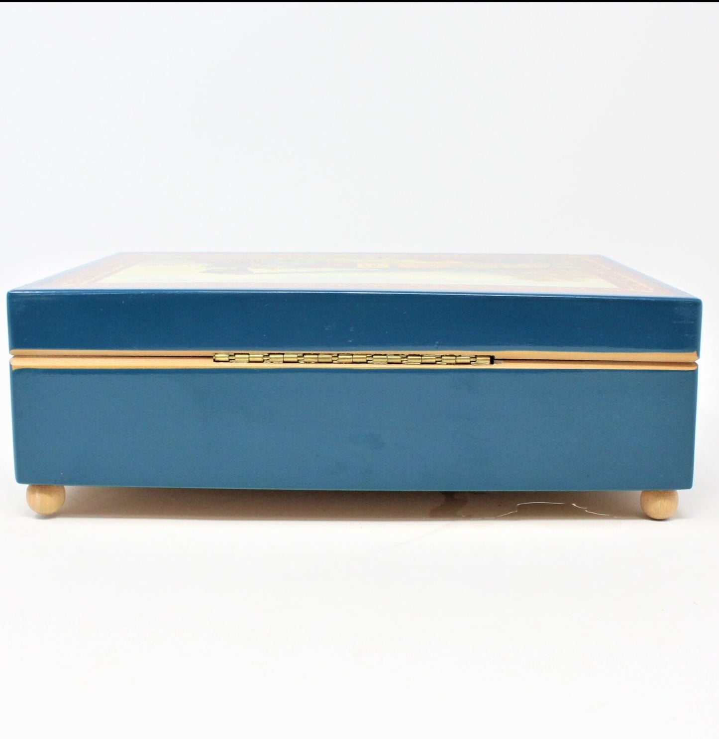 Box, Jewelry Box, Musical, Enesco, Currier & Ives Train, Plays "Swan Lake", Vintage