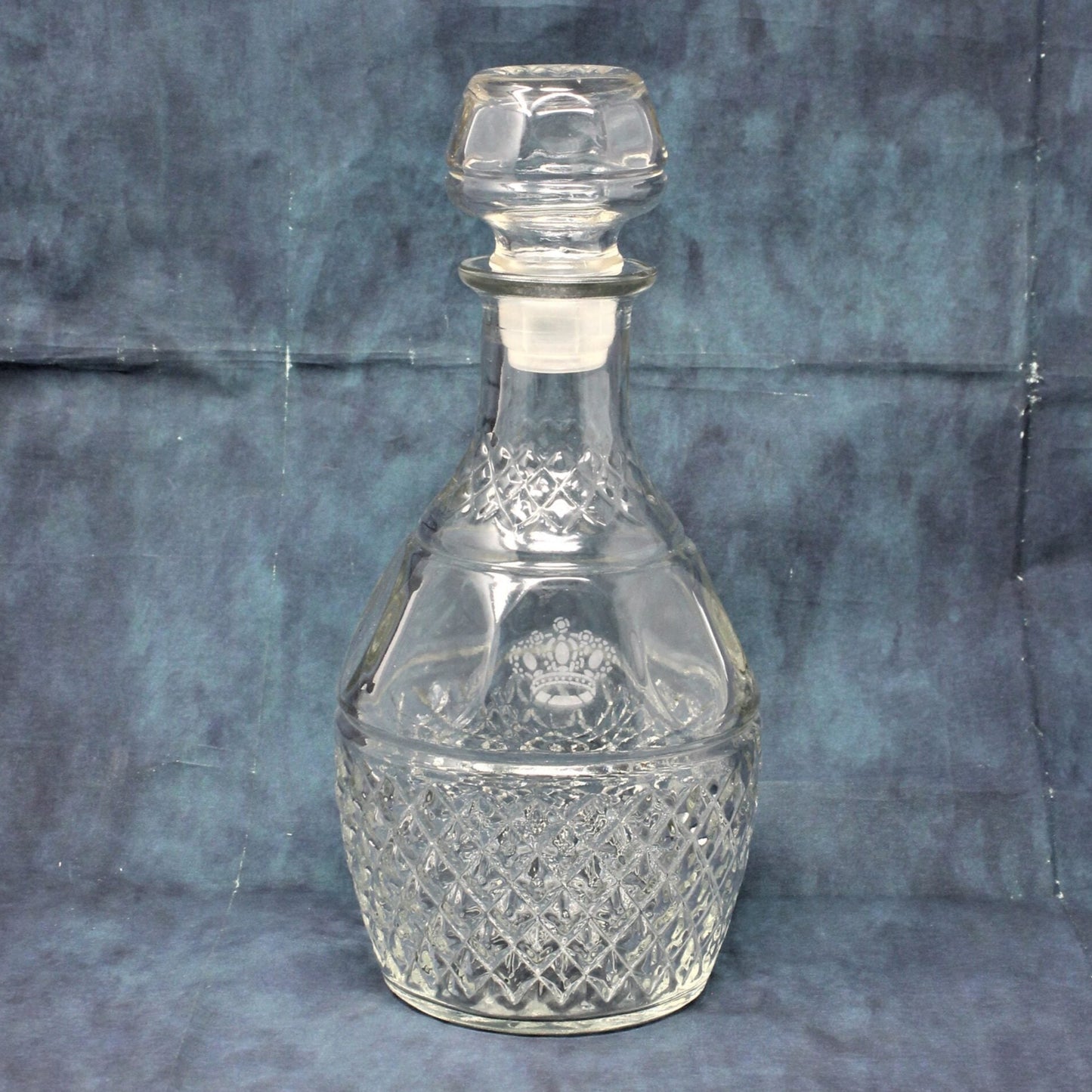 Decanter with Stopper, Crown Royal Canadian Whiskey Bottle, Vintage 1970's