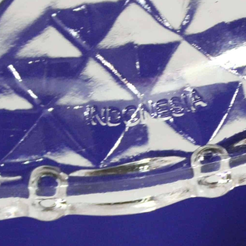 Bowl with Lid, KIG Embossed Hearts & Fleur De Lis, Glass, Vintage