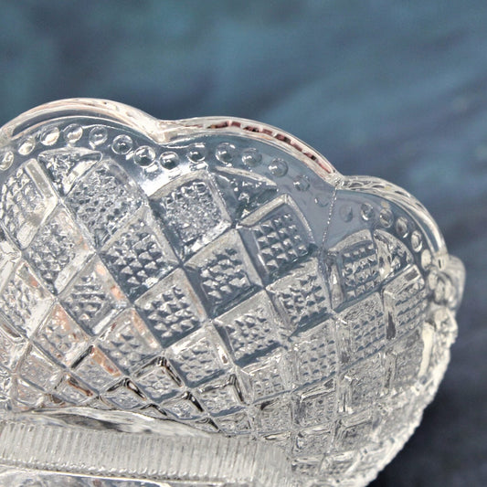Salt Cellar, Avon, Diamond Pattern Glass, Vintage Fostoria