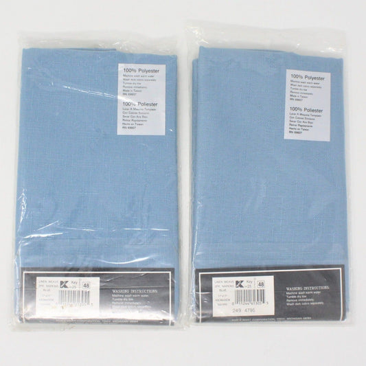 Cloth Dinner Napkins, Dusty Blue, Set of 4, Vintage
