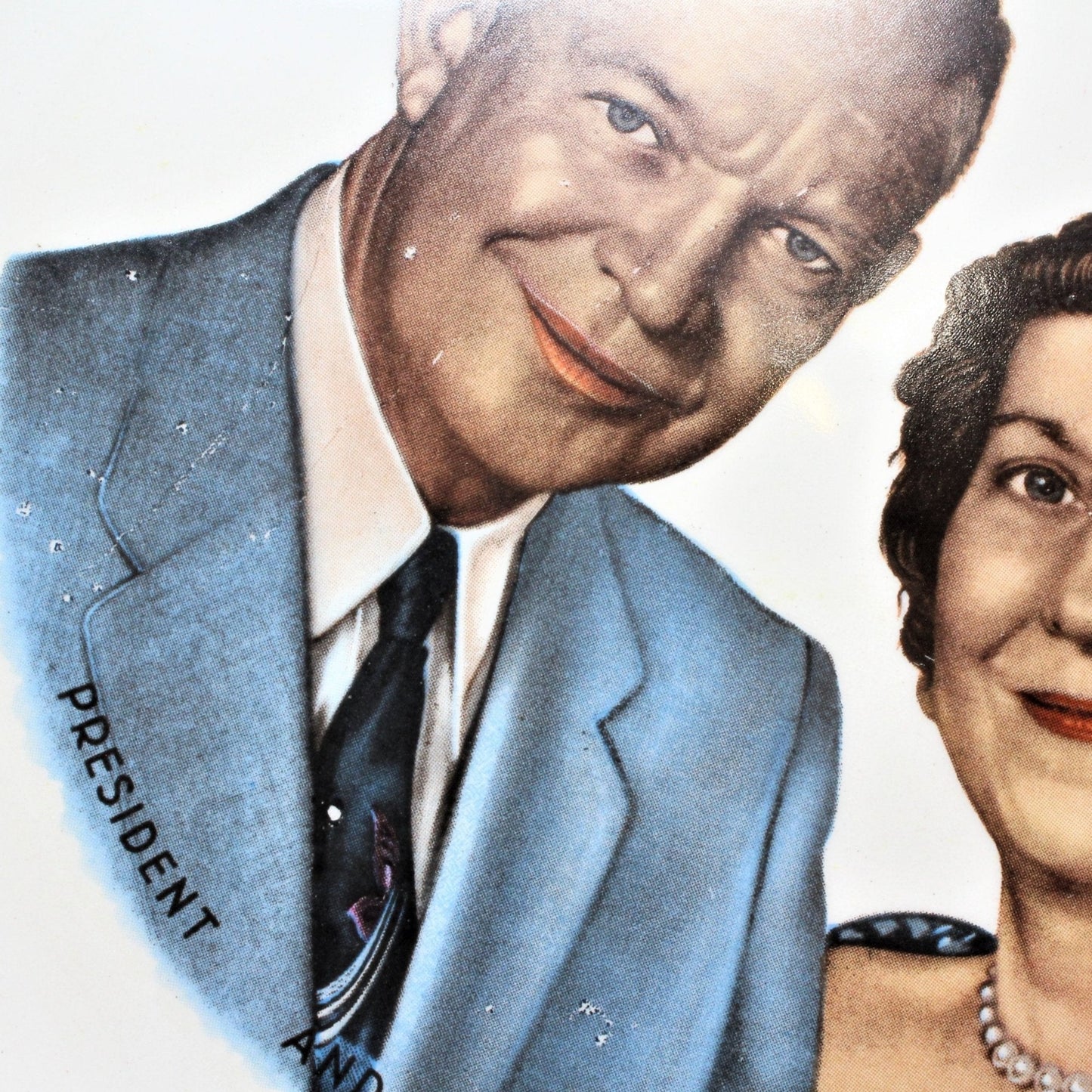 Decorative Plate, Dwight Eisenhower Collectible, Vintage 1950's, SOLD