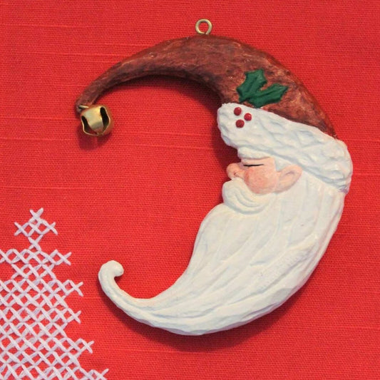 Ornaments, Hallmark, Kringle Moon, Santa, 1988, Vintage