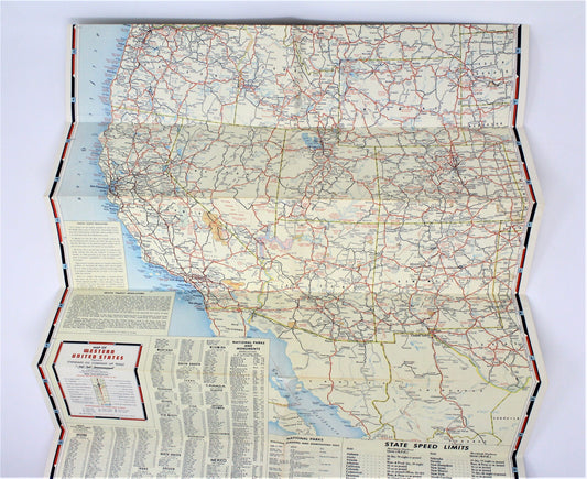 Road Map, Chevron Gousha Lithograph, Western States, Vintage 1959, SOLD